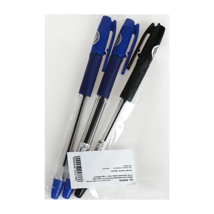 Набор ручек шариковых Pilot BPS-GP, резиновый упор, 0.7 мм, масляная основа, 2 синих + 1 чёрная, BPS-GP-F Набор ручек шариковых Pilot BPS-GP, резиновый упор, 0.7 мм, масляная основа, 2 синих + 1 чёрная, BPS-GP-F