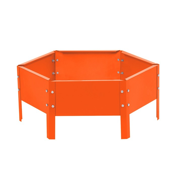 Клумба оцинкованная, d = 60 см, h = 15 см, оранжевая, Greengo Клумба оцинкованная, d = 60 см, h = 15 см, оранжевая, Greengo