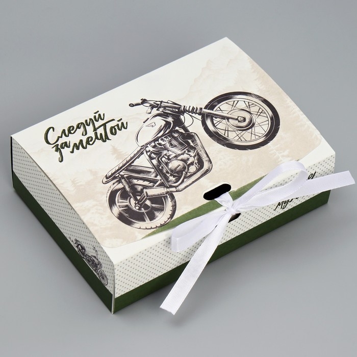 Коробка подарочная складная двухсторонняя, упаковка, «Следуй за мечтой», 16.5 х 12.5 х 5 см Коробка подарочная складная двухсторонняя, упаковка, «Следуй за мечтой», 16.5 х 12.5 х 5 см