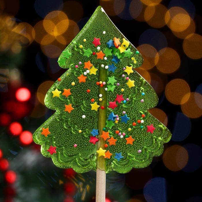 Карамель на палочке Карамель на палочке "Ёлочка Биг", зёленая, 55 г