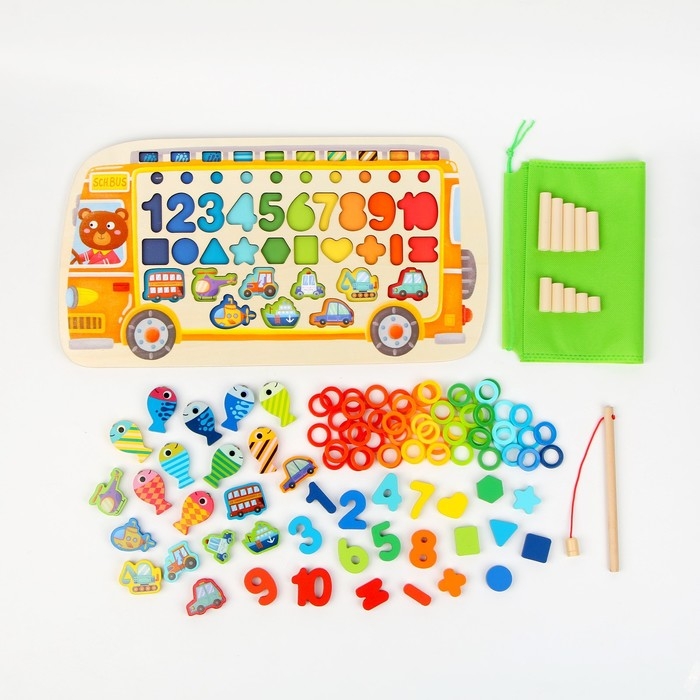 Детский логический центр 5 в 1 «Автобус» 42 × 22,5 × 8 см Детский логический центр 5 в 1 «Автобус» 42 × 22,5 × 8 см