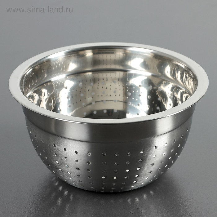 Дуршлаг из нержавеющей стали, d=18 см, без ручек Дуршлаг из нержавеющей стали, d=18 см, без ручек
