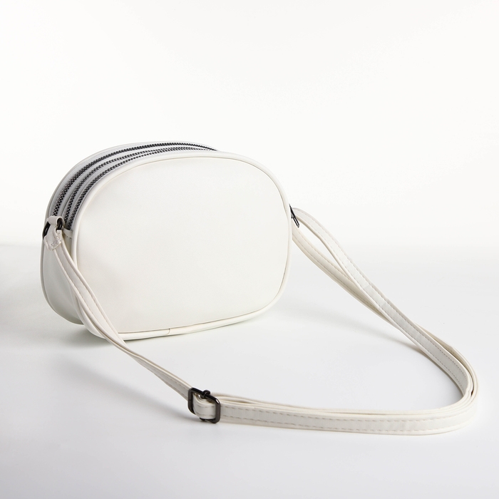 Сумка женская кросс-боди на молнии, цвет белый Сумка женская кросс-боди на молнии, цвет белый