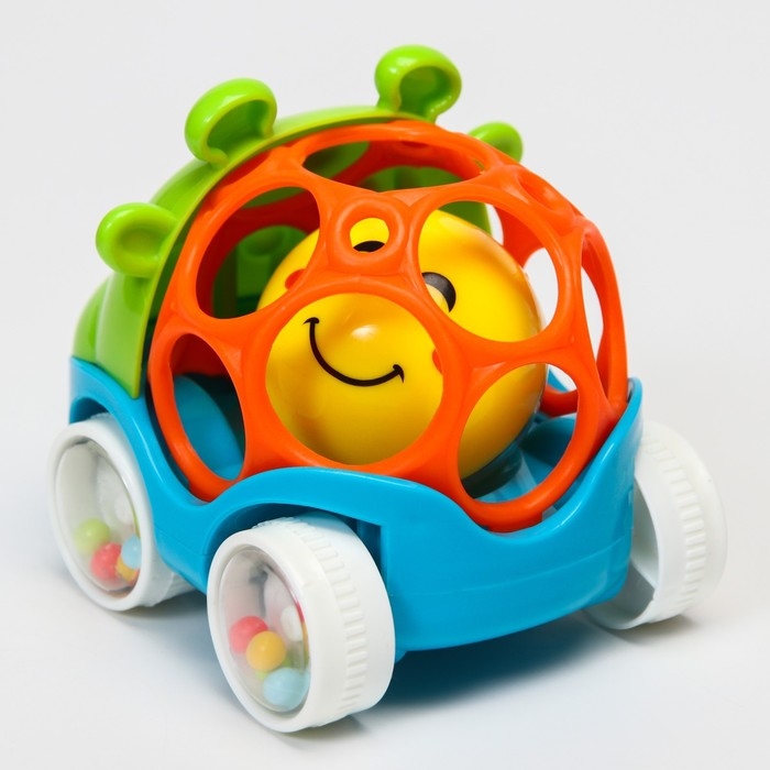 Машинка - погремушка «Жирафик», с эластичными элементами, Крошка Я Машинка - погремушка «Жирафик», с эластичными элементами, Крошка Я