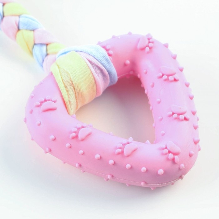 Игрушка мягкая для собак Игрушка мягкая для собак "Медведь" с TPR треугольник, 15 см