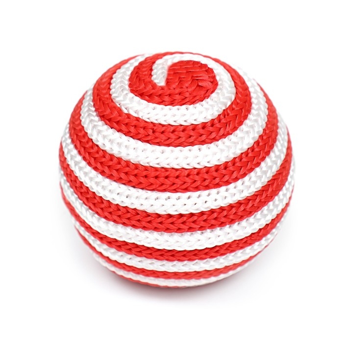 Шар-погремушка 5,5 см, белый/красный Шар-погремушка 5,5 см, белый/красный