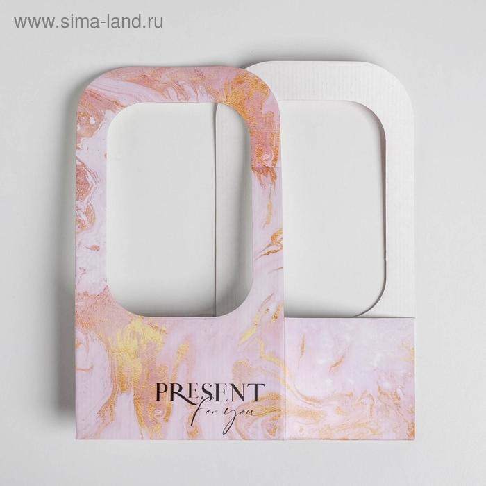 Коробка-переноска для цветов «Мрамор», 17 × 12 × 32 см Коробка-переноска для цветов «Мрамор», 17 × 12 × 32 см