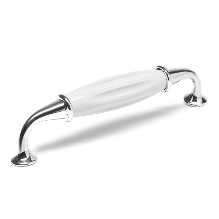 Ручка скоба STYLISH CAPPIO Ceramics 003,керамическая 96 мм, хром Ручка скоба STYLISH CAPPIO Ceramics 003,керамическая 96 мм, хром