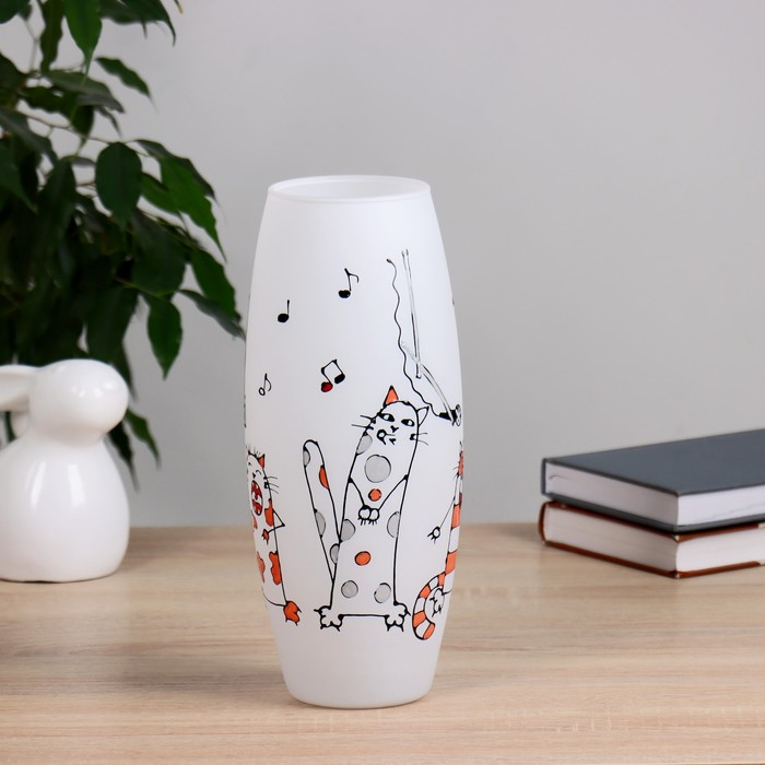 Ваза Ваза "Музыкальные коты" 8х11х26 см