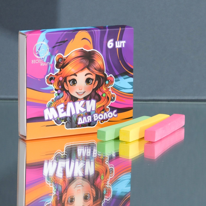 Мелки для волос, 6 шт Мелки для волос, 6 шт