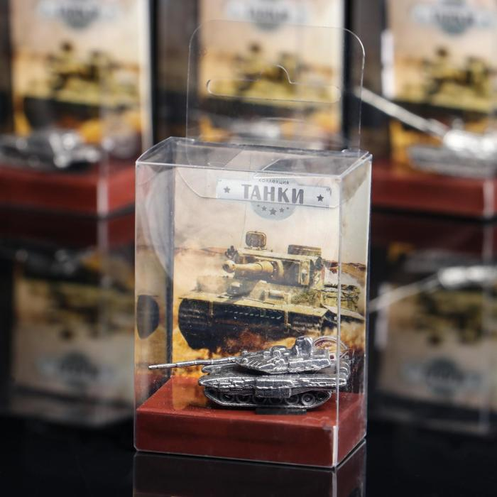 Оловянная фигурка Оловянная фигурка "Коллекция Танки. Танк Т-90 Владимир", латунь