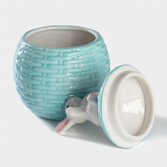 Сахарница Доляна «Зайка», 650 мл, цвет голубой Сахарница Доляна «Зайка», 650 мл, цвет голубой