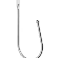 Крючок для штор ТУНДРА KS011, однорожковый, цвет хром, 2 шт Крючок для штор ТУНДРА KS011, однорожковый, цвет хром, 2 шт