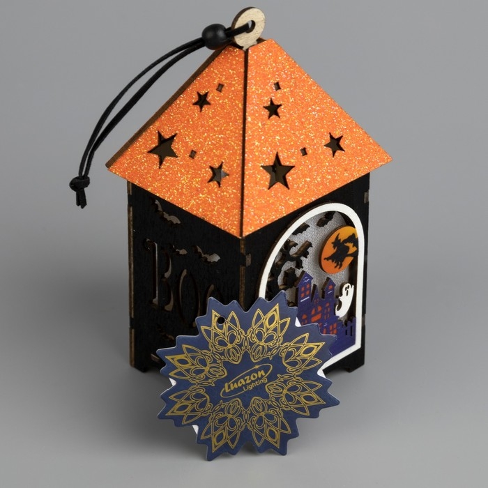 Светодиодная подвеска «Чёрная башня призраков» 6.5 × 17.5 × 6.5 см, пластик, батарейки LR1130х3 (в комплекте), свечение тёплое белое Светодиодная подвеска «Чёрная башня призраков» 6.5 × 17.5 × 6.5 см, пластик, батарейки LR1130х3 (в комплекте), свечение тёплое белое