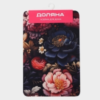 Коврик для дома Доляна Black Flowers, влаговпитывающий, 40×60 см
