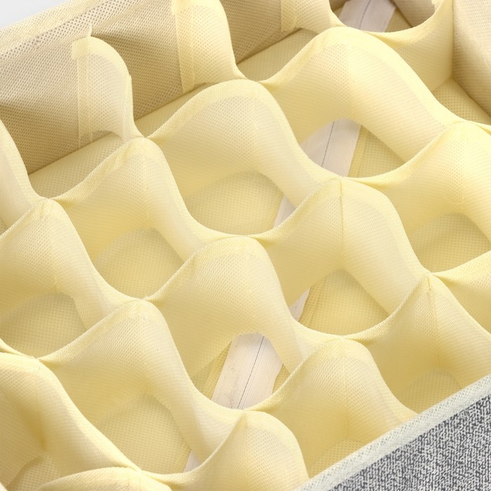 Органайзер для хранения белья Доляна «Европа», 24 ячейки, 35×30×10 см, цвет серый Органайзер для хранения белья Доляна «Европа», 24 ячейки, 35×30×10 см, цвет серый