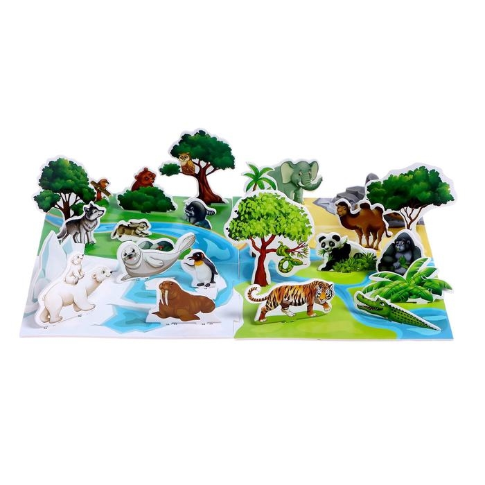 3D конструктор «Где живут животные», 30 деталей 3D конструктор «Где живут животные», 30 деталей