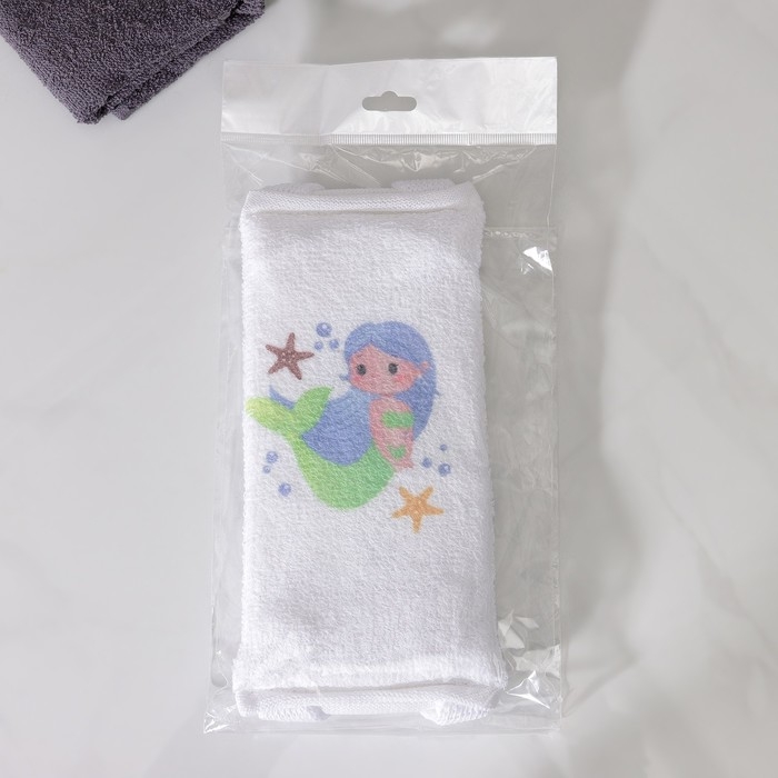 Мочалка-лента для тела хлопковая Доляна «Русалочка», 10,5×25 см Мочалка-лента для тела хлопковая Доляна «Русалочка», 10,5×25 см