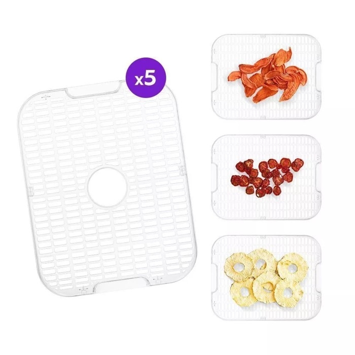 Сушилка для овощей и фруктов Kitfort КТ-1959, 450 Вт, 5 ярусов, таймер, белая