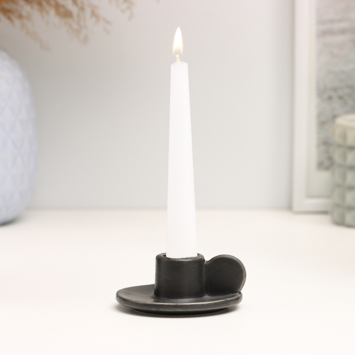 Подсвечник Подсвечник "Саймон" черный глянец, 3х6х6см
