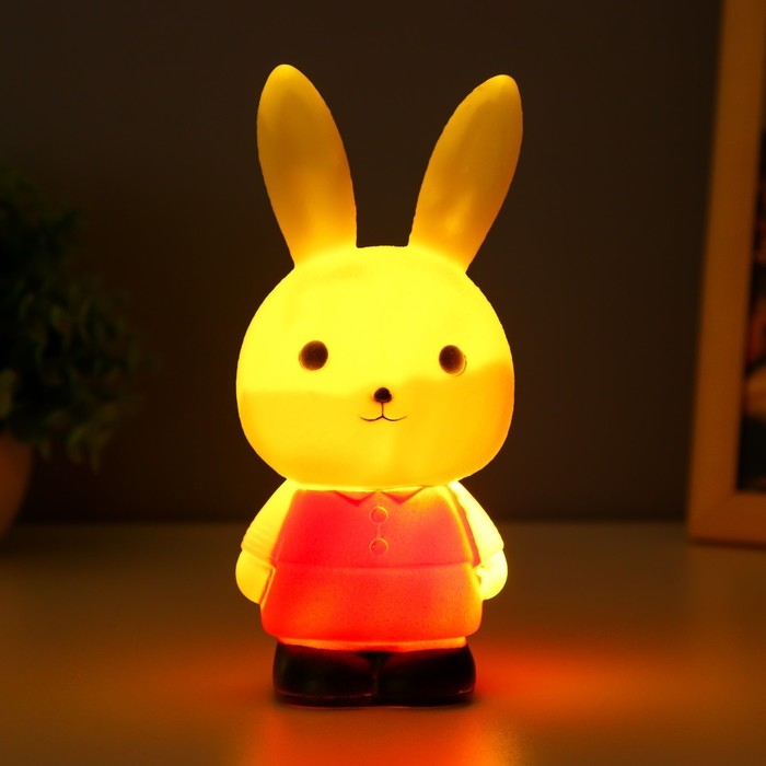 Ночник Ночник "Зая" LED 1Вт 3хLR44 синий 18х6х6см RISALUX