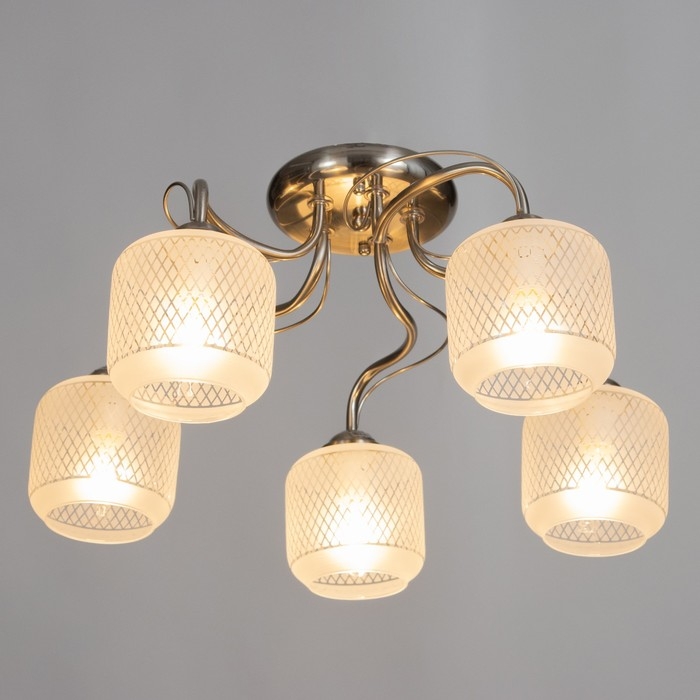 Люстра потолочная Бетти 5х40Вт Е14 Хром 54x54x29 см Люстра потолочная Бетти 5х40Вт Е14 Хром 54x54x29 см