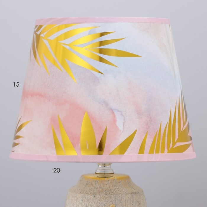 Настольная лампа Настольная лампа "Монстера" E14 40Вт золото 20х20х30 см RISALUX