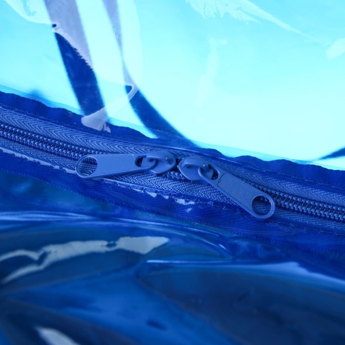 Сумка в роддом, размер 30х50х25 см, цветной ПВХ, цвет прозрачный/голубой, Mum&Baby Сумка в роддом, размер 30х50х25 см, цветной ПВХ, цвет прозрачный/голубой, Mum&Baby