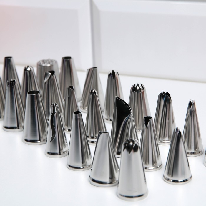 Насадки кондитерские, набор «Дворец», 15.8 х 9.4 см 24 шт Насадки кондитерские, набор «Дворец», 15.8 х 9.4 см 24 шт