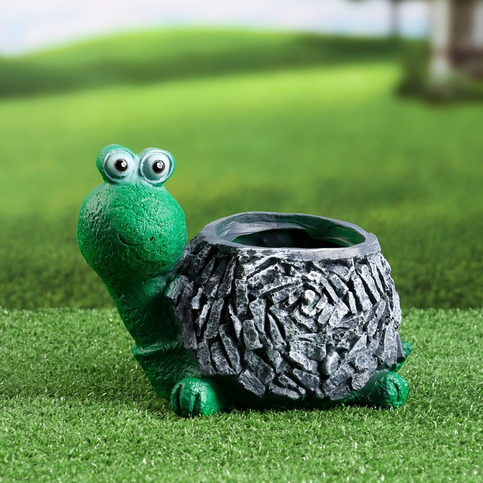 Фигурное кашпо Фигурное кашпо "Черепаха каменная" 19х18х14см