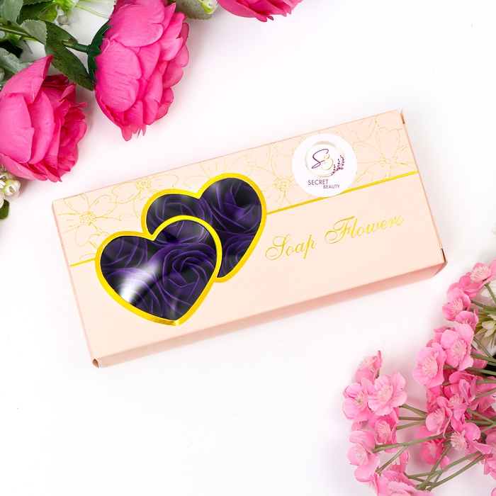 Мыльные розочки, фиолетовые, набор 10 шт. Мыльные розочки, фиолетовые, набор 10 шт.