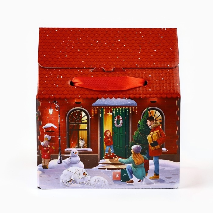 Коробка подарочная новогодняя складная « Городская жизнь », 15 х 18 х 10 см, Новый год Коробка подарочная новогодняя складная « Городская жизнь », 15 х 18 х 10 см, Новый год