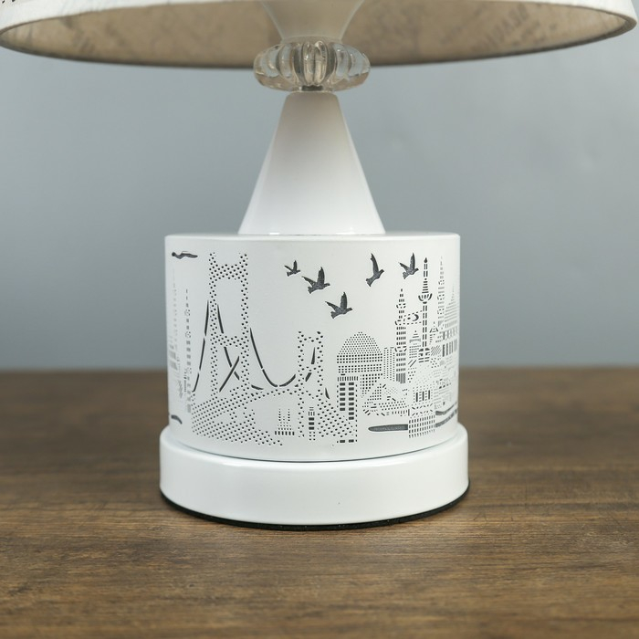 Лампа настольная Е27 25W Лампа настольная Е27 25W "Город" низ подсветка 27х27х39,5 см