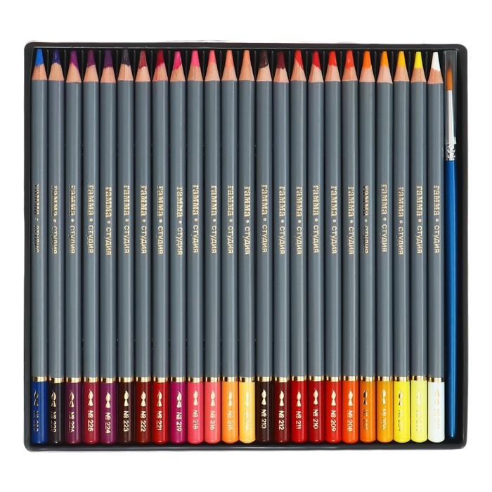 Карандаши акварельные Гамма  Карандаши акварельные Гамма "Студия" 72 цвета, грифель 3.8 мм, картонная коробка, 110822_72
