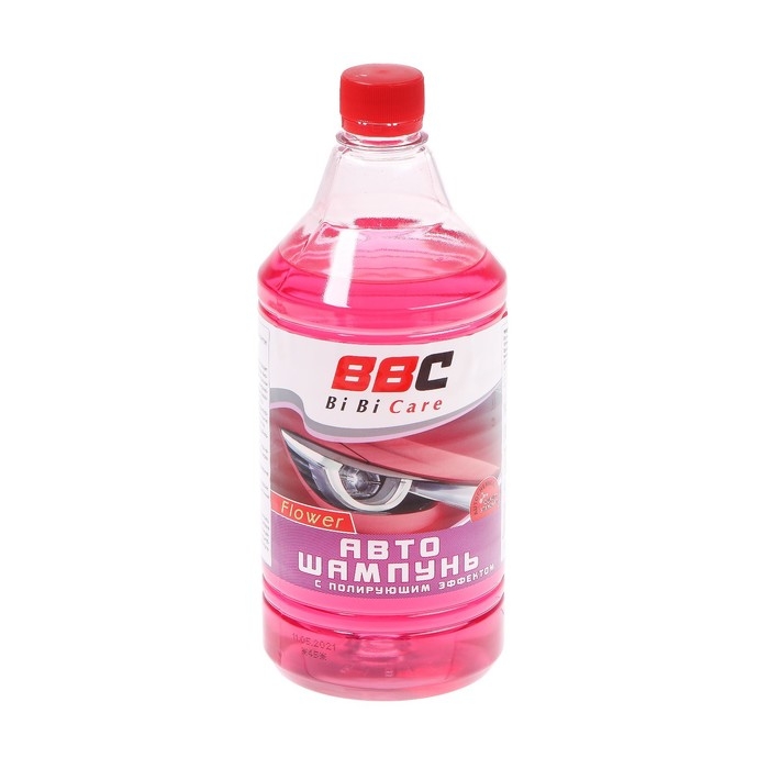 Автошампунь BiBiCare с полирующим эффектом цветочный, 1 л Ln4124, контактный Автошампунь BiBiCare с полирующим эффектом цветочный, 1 л Ln4124, контактный