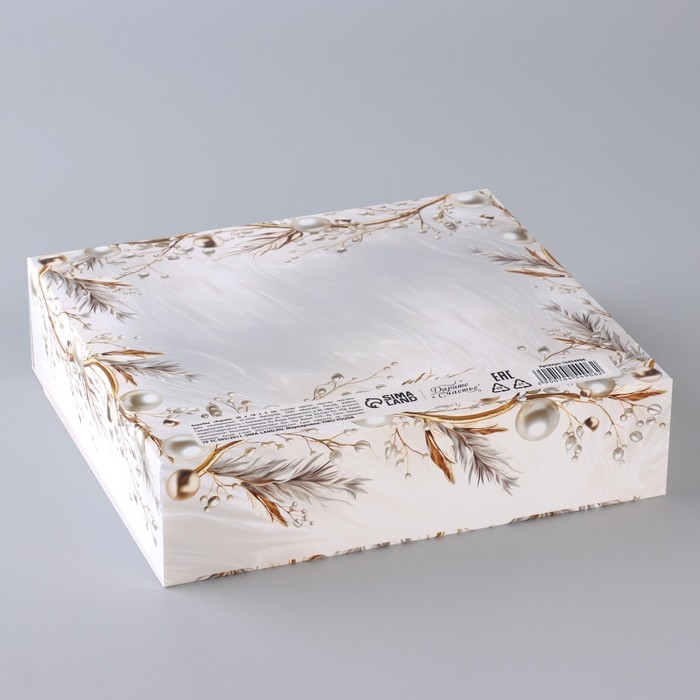 Коробка новогодняя складная «Роскошь» 20 х18 х 5 см, Новый год Коробка новогодняя складная «Роскошь» 20 х18 х 5 см, Новый год