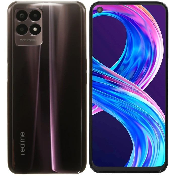 Смартфон Realme 8i, 6.6 Смартфон Realme 8i, 6.6", LCD, 2 sim, 4 Гб, 64 Гб, 50 Мп, 16 Мп, 5000 мАч, NFC, черный