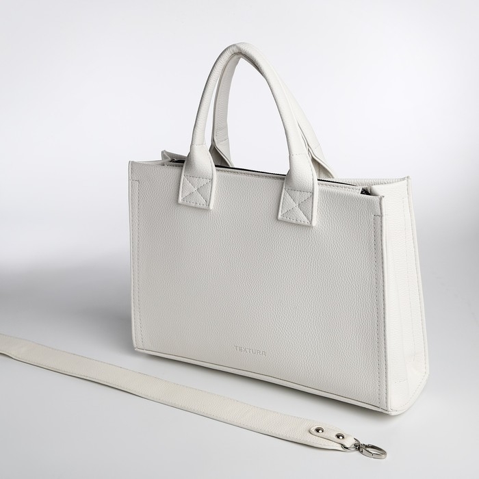 Сумка женская TEXTURA, тоут, средний размер, цвет белый Сумка женская TEXTURA, тоут, средний размер, цвет белый