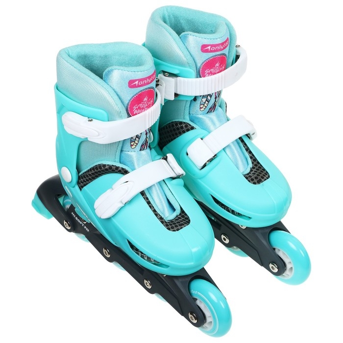 Роликовые коньки раздвижные ONLYTOP, р. 30-33, колёса PVC 64 мм Роликовые коньки раздвижные ONLYTOP, р. 30-33, колёса PVC 64 мм