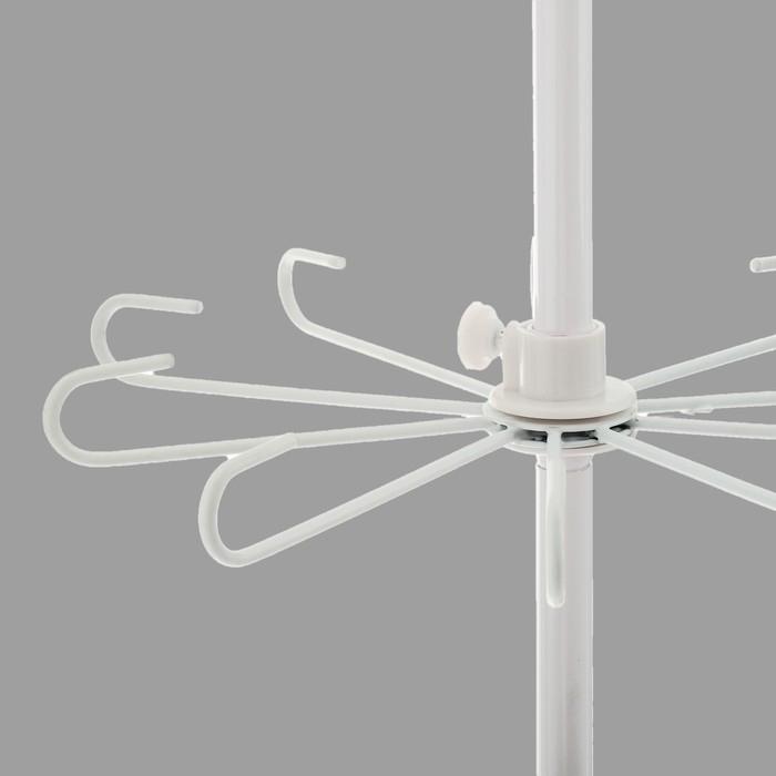 Вертушка, 3 яруса по 10 крючков, 27×65, цвет белый Вертушка, 3 яруса по 10 крючков, 27×65, цвет белый