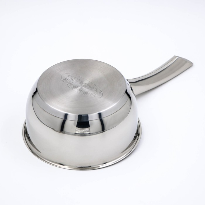 Ковш «Антея», 1,5 л, d=16 см, стеклянная крышка, капсульное дно, металлическая ручка, индукция Ковш «Антея», 1,5 л, d=16 см, стеклянная крышка, капсульное дно, металлическая ручка, индукция