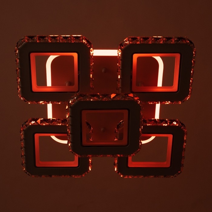 Люстра с ПДУ Люстра с ПДУ "Мия" 5хLED 150Вт 3000-6000К RGB белый 38х38х14см