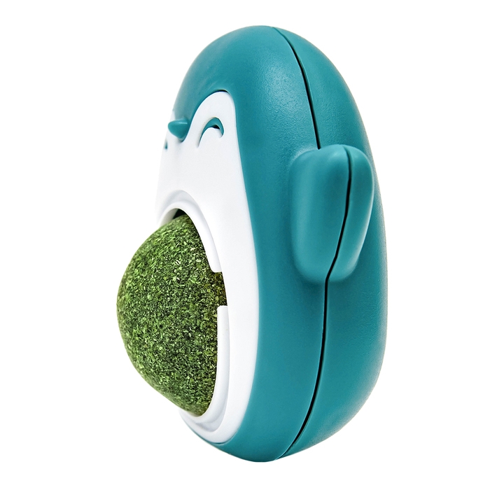 Игрушка для кошек с кошачьей мятой  Игрушка для кошек с кошачьей мятой "Пингвин", 6 см, бирюзовая