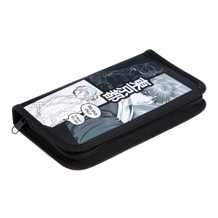 Пенал 1 секция 115 х 205 х 30 мм, Calligrata Пенал 1 секция 115 х 205 х 30 мм, Calligrata "Аниме принт", ламинированный картон