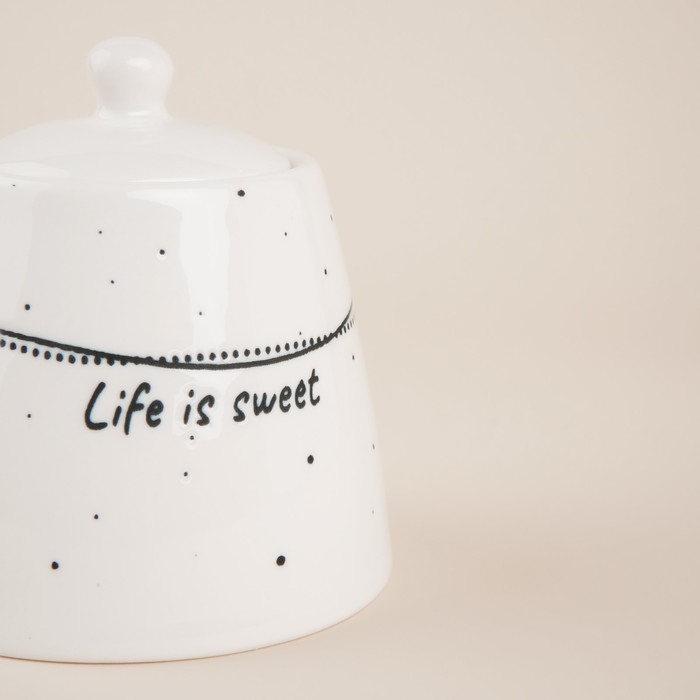 Сахарница фарфоровая SL Home «Милый дом», 180 мл, 9×7 см, цвет белый Сахарница фарфоровая SL Home «Милый дом», 180 мл, 9×7 см, цвет белый