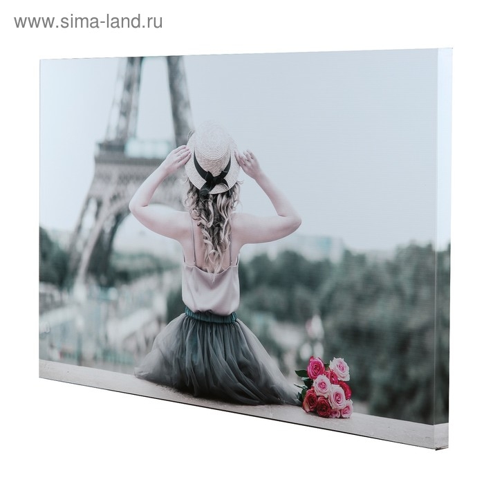 Картина на холсте Картина на холсте "Девочка в шляпке" 60*100 см