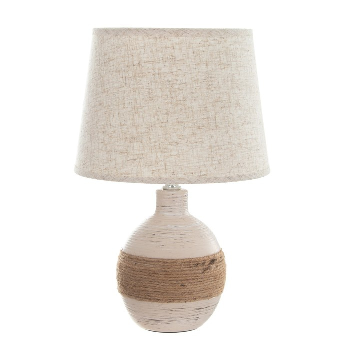 Лампа настольная с абажуром Лампа настольная с абажуром "Шпагат светлый" Е14 23х23х34 см