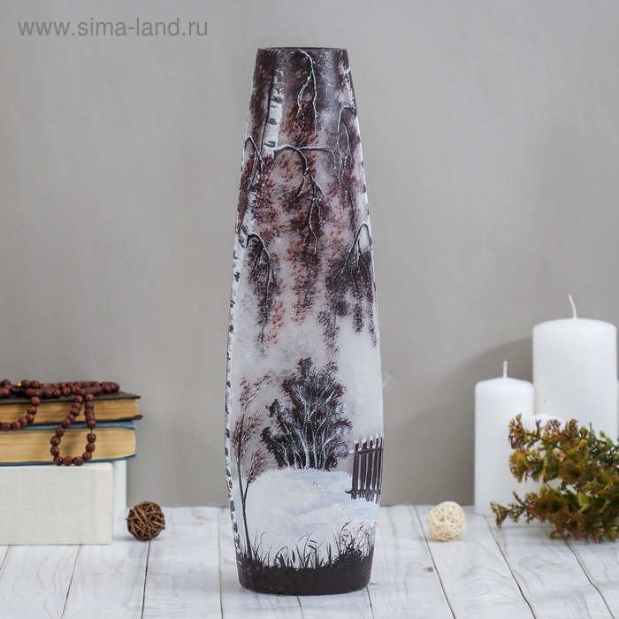 Ваза  Ваза "Зима" монохром 40 см 2748