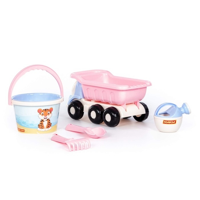 Песочный набор №640 «Кеша» сафари: самосвал, ведро, ситечко, совок, грабельки, лейка, цвета МИКС Песочный набор №640 «Кеша» сафари: самосвал, ведро, ситечко, совок, грабельки, лейка, цвета МИКС