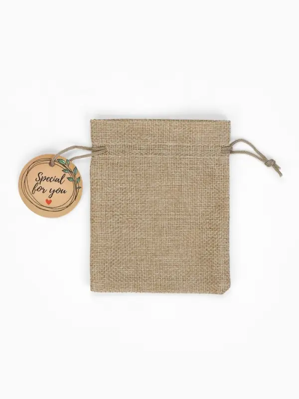 Мешочек подарочный &laquo;Для тебя&raquo;, лён, 10&times;12 см, бежевый
